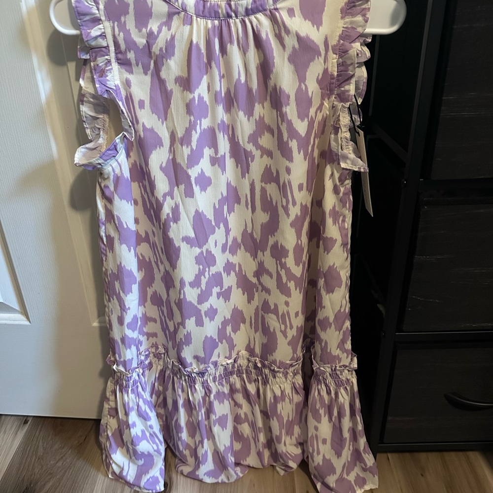 Purple and White Kids Dress